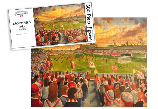 Broomfield Park Stadium Fine Art Jigsaw Puzzle - Airdrieonians FC Broomfield Park Stadium Fine Art Jigsaw Puzzle - Airdrieonians FC
